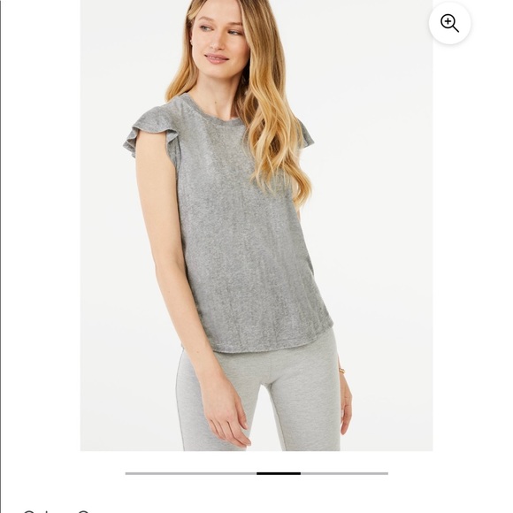 5/ $30 Gray flutter sleeve tee - Picture 7 of 11